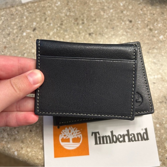 NWT Timberland Black Genuine Leather Bifold Wallet Men’s - Blix Passcase - Picture 8 of 11